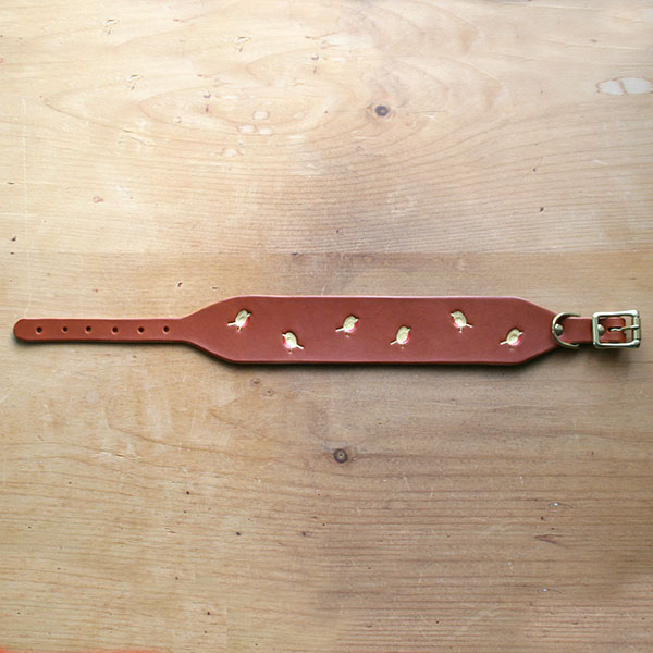 Robbin Leather Buckle Collar (2 inch wide)