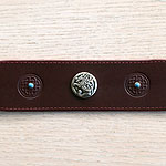 Celtic & Conchos Leather Martingale Collar (2 inch wide)