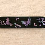 Printed Butterflies Leather Martingale Collar