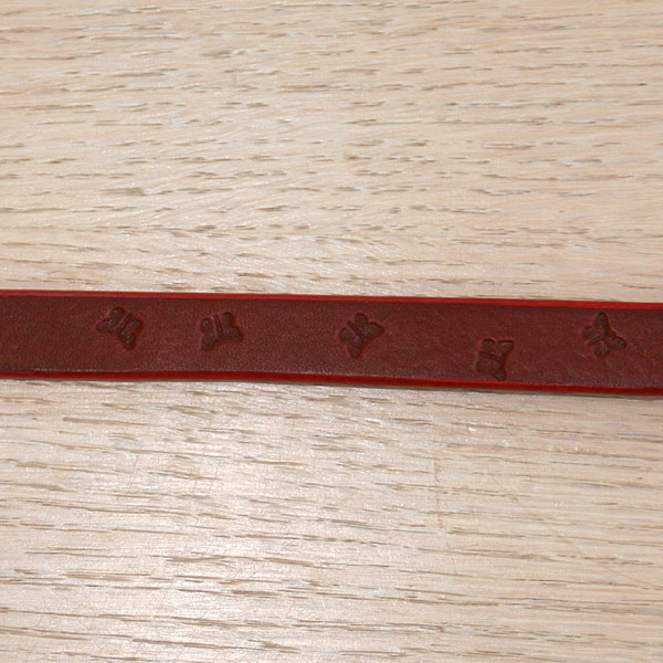 Mini Butterflies Straight Leather Collar (⅝ inch wide)