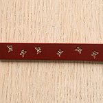 Mini Painted Butterflies Straight Leather Collar (⅝ inch wide)