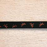 Iridescent Dragonfly Leather Straight Collar (¾ inch wide)