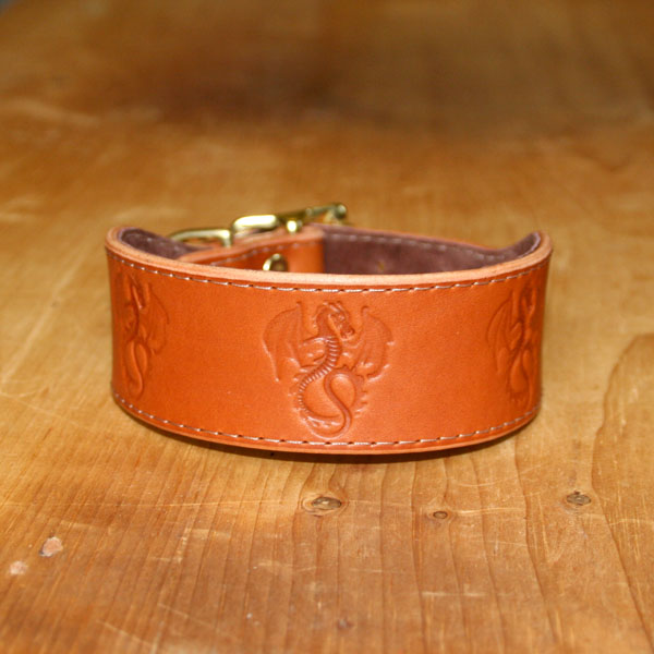 Dragons Leather Buckle Collar (1.5 inch wide)