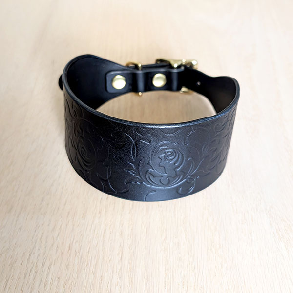 New Brocade  Leather Sighthound Collar