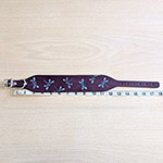 Royal Purple with Dragonflies Leather Sighthound Collar